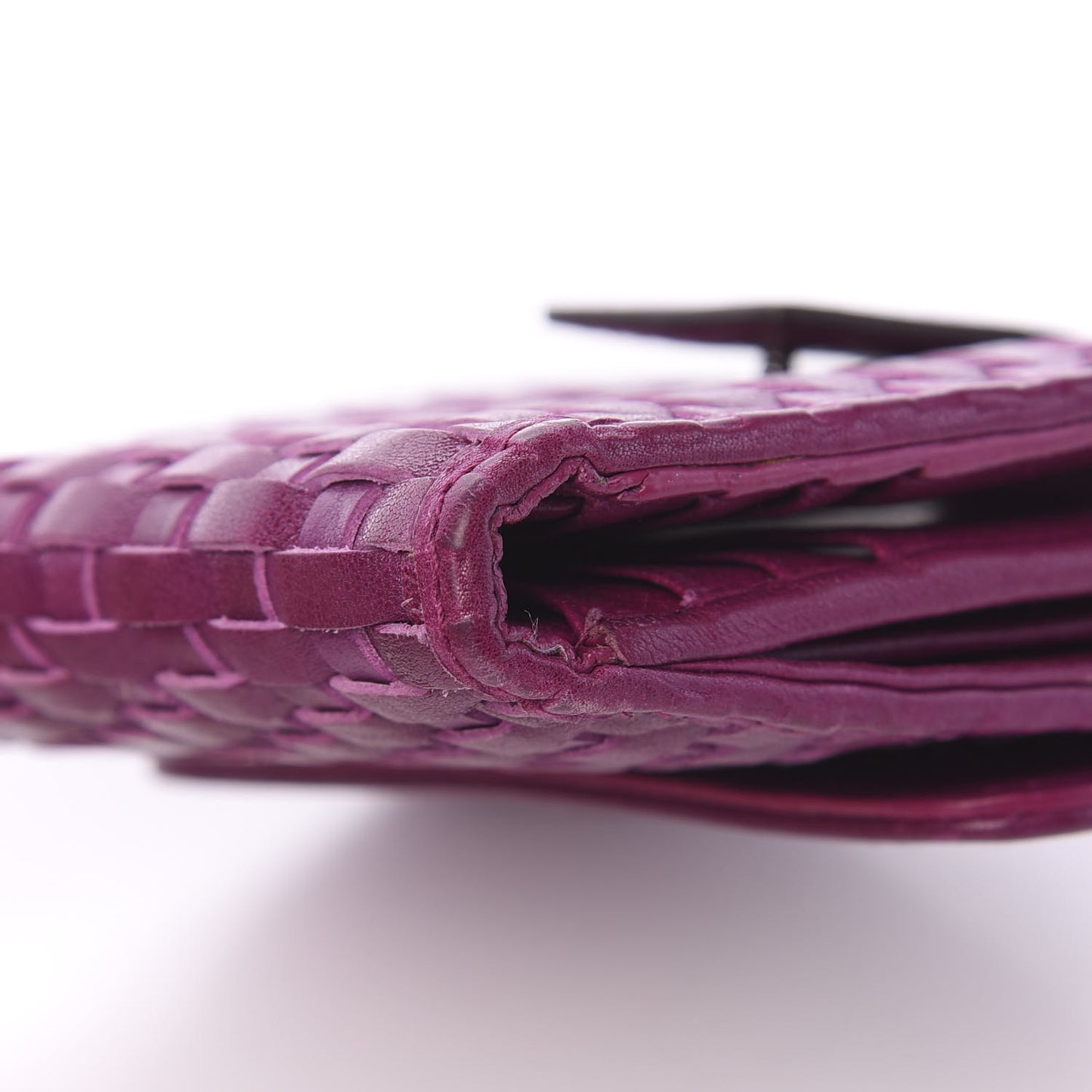 Calfskin Samourai 1947 Armour Woven Wallet Fuchsia