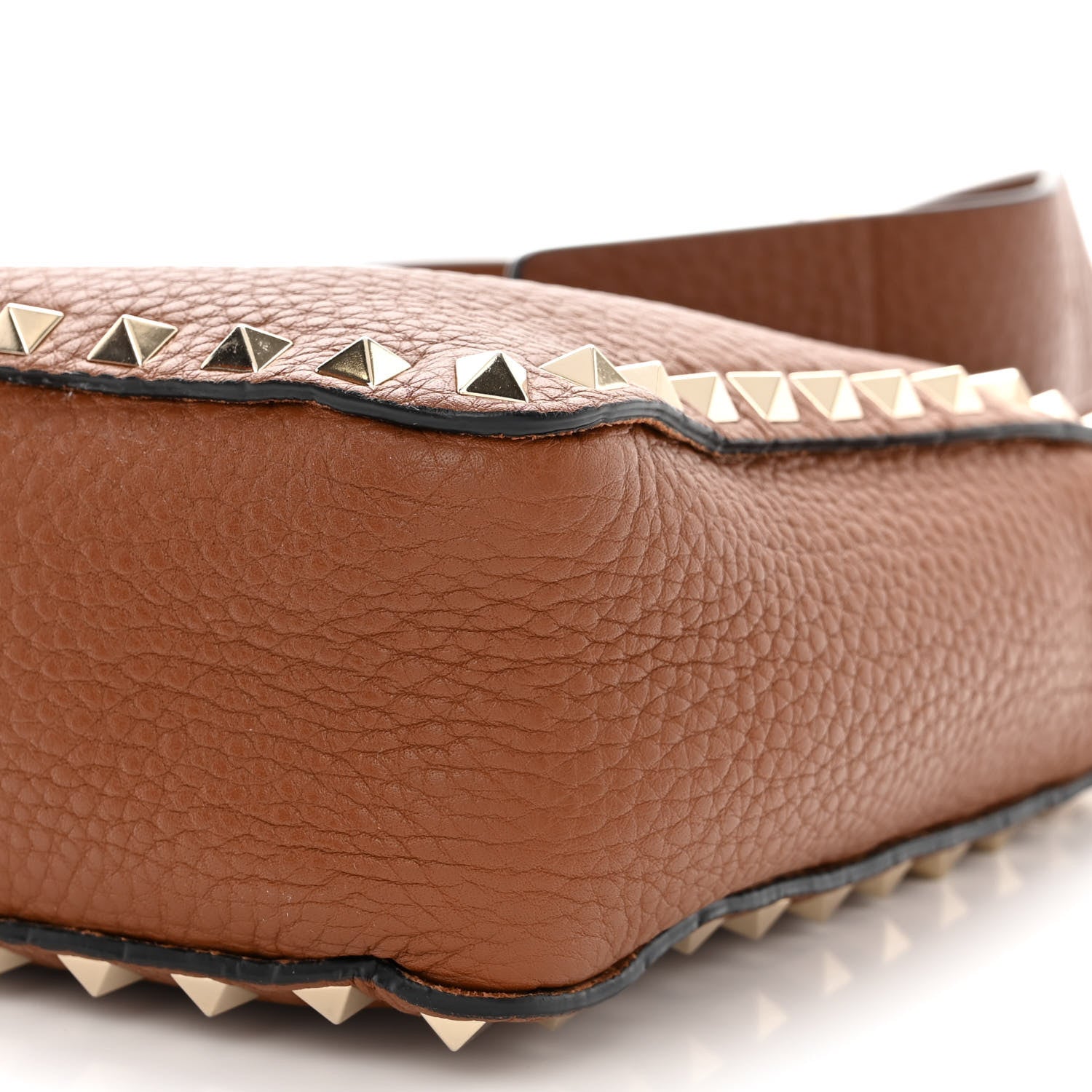 Valentino Garavani Pebbled Calfskin Mini Rockstud Flip-Lock Messenger Bag Light Cuir 9 of 11