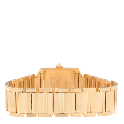 Cartier 18K Pink Gold Diamond Bezel 25mm Tank Francaise Quartz Watch 3 of 5