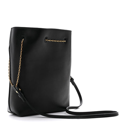 Saint Laurent Lambskin Pochon Shoulder Bag Black 3 of 10