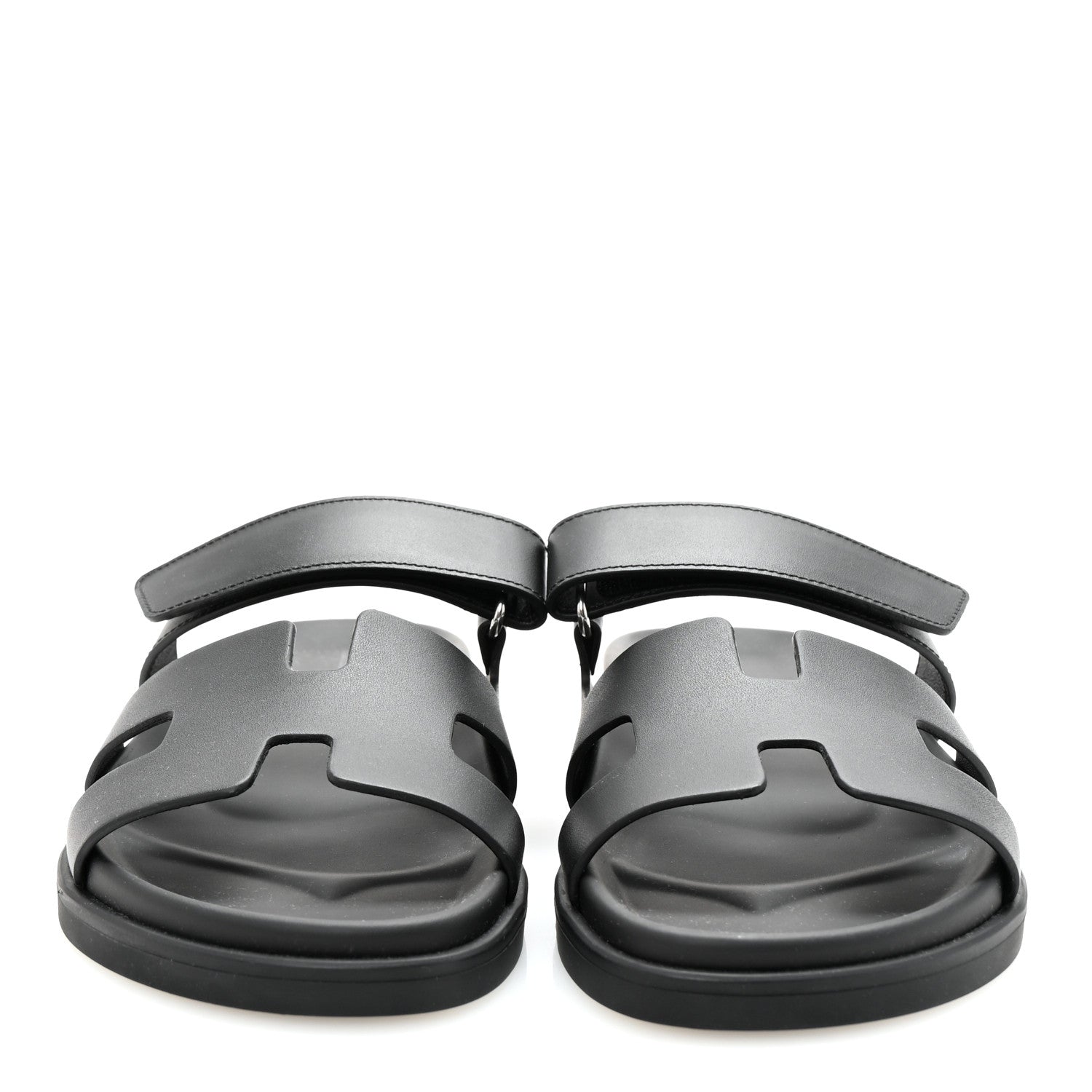 Hermes Calfskin Womens Chypre Sandals 39 Black 3 of 10