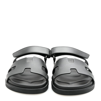 Hermes Calfskin Womens Chypre Sandals 39 Black 3 of 10