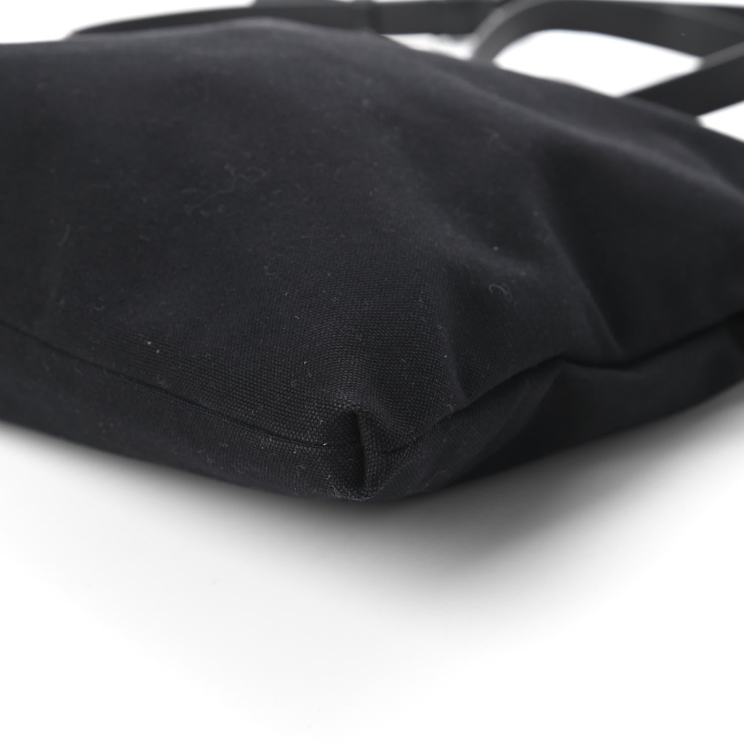 Saint Laurent Canvas Calfskin Belted Flat Messenger Bag Black 7 of 10