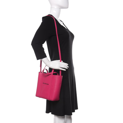 Balenciaga Calfskin XXS Everyday Tote Rose Magenta Black 2 of 8