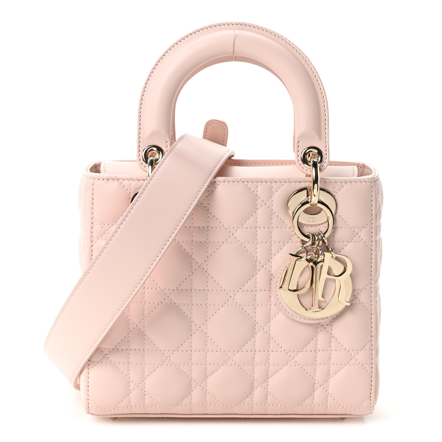 Christian Dior Lambskin Cannage Small My ABCDior Lady Dior Light Pink 1 of 9
