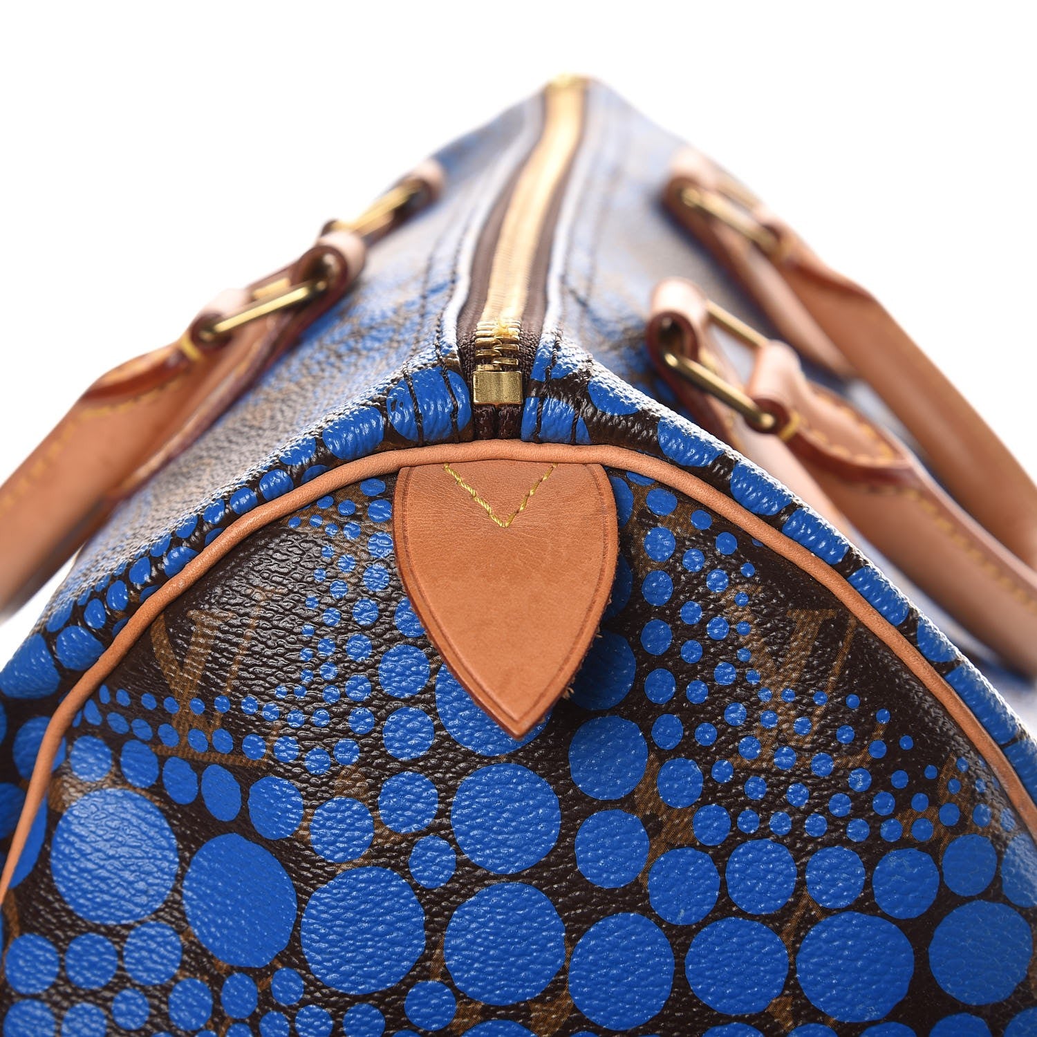 Louis Vuitton Monogram Kusama Town Speedy 30 Blue 10 of 13