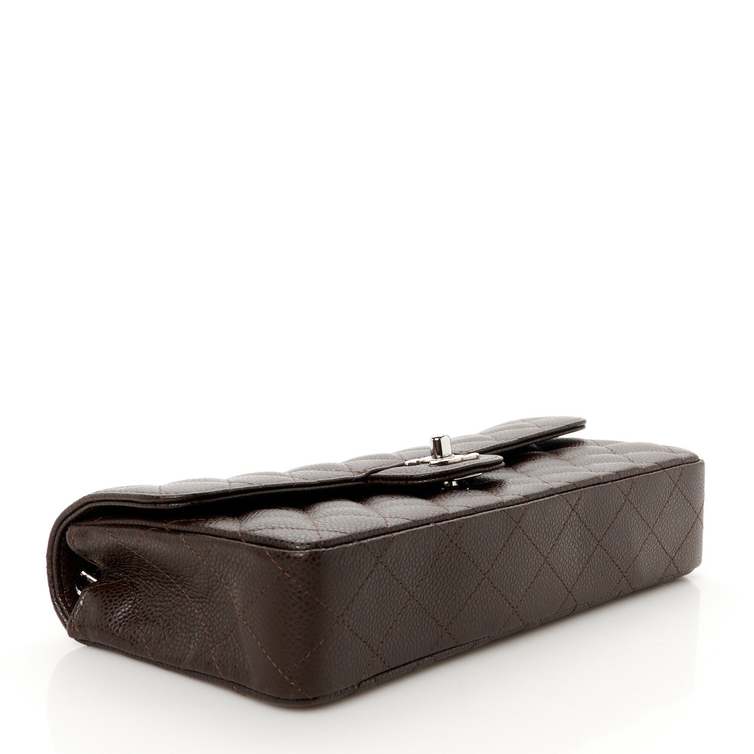 Chanel Caviar Quilted East West Flap Dark Brown 7 of 21