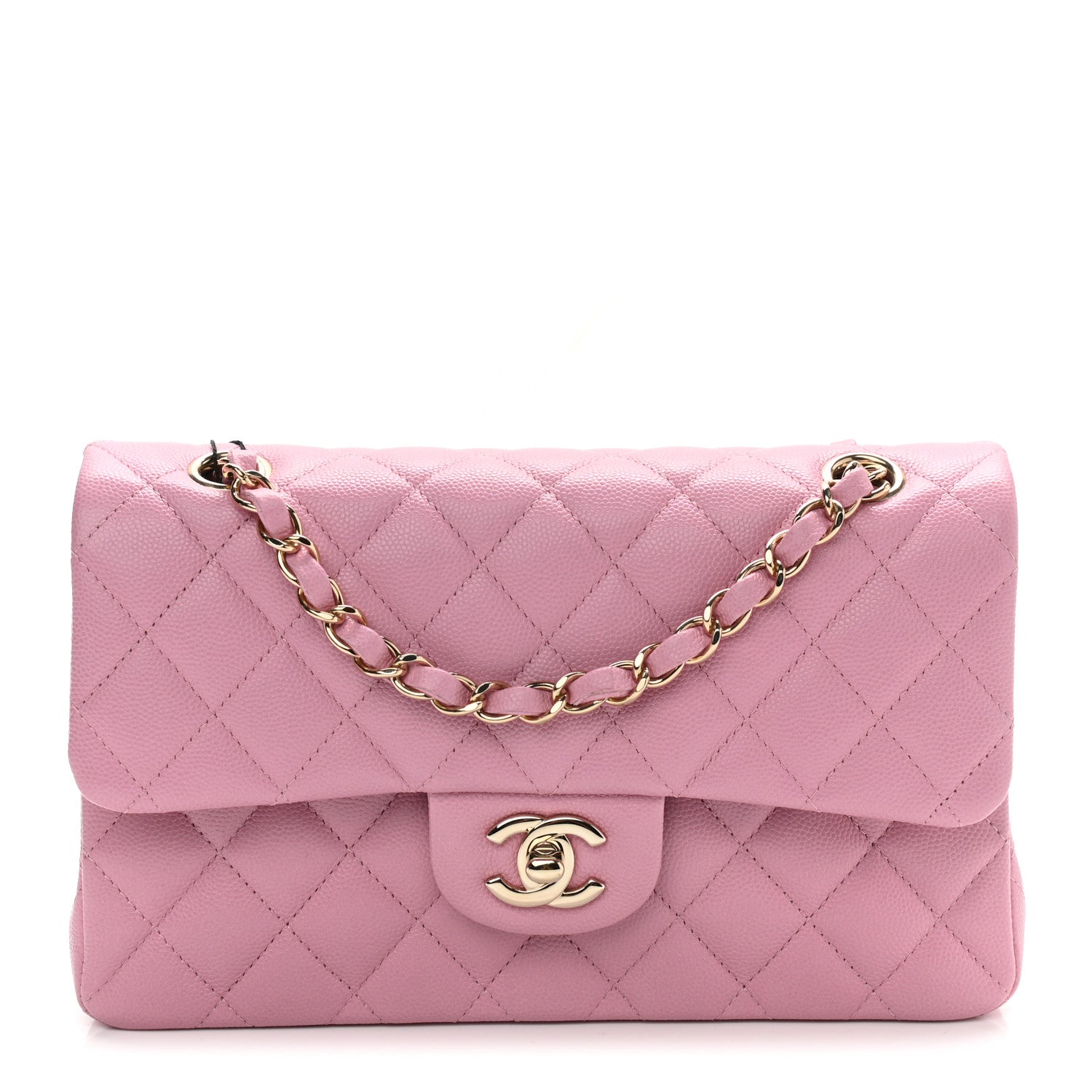 Chanel Caviar Quilted Small Double Flap Light Pink 1 of 10