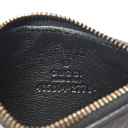 Gucci Calfskin Boar Effect GG Marmont Coin Case Card Holder Black 5 of 7