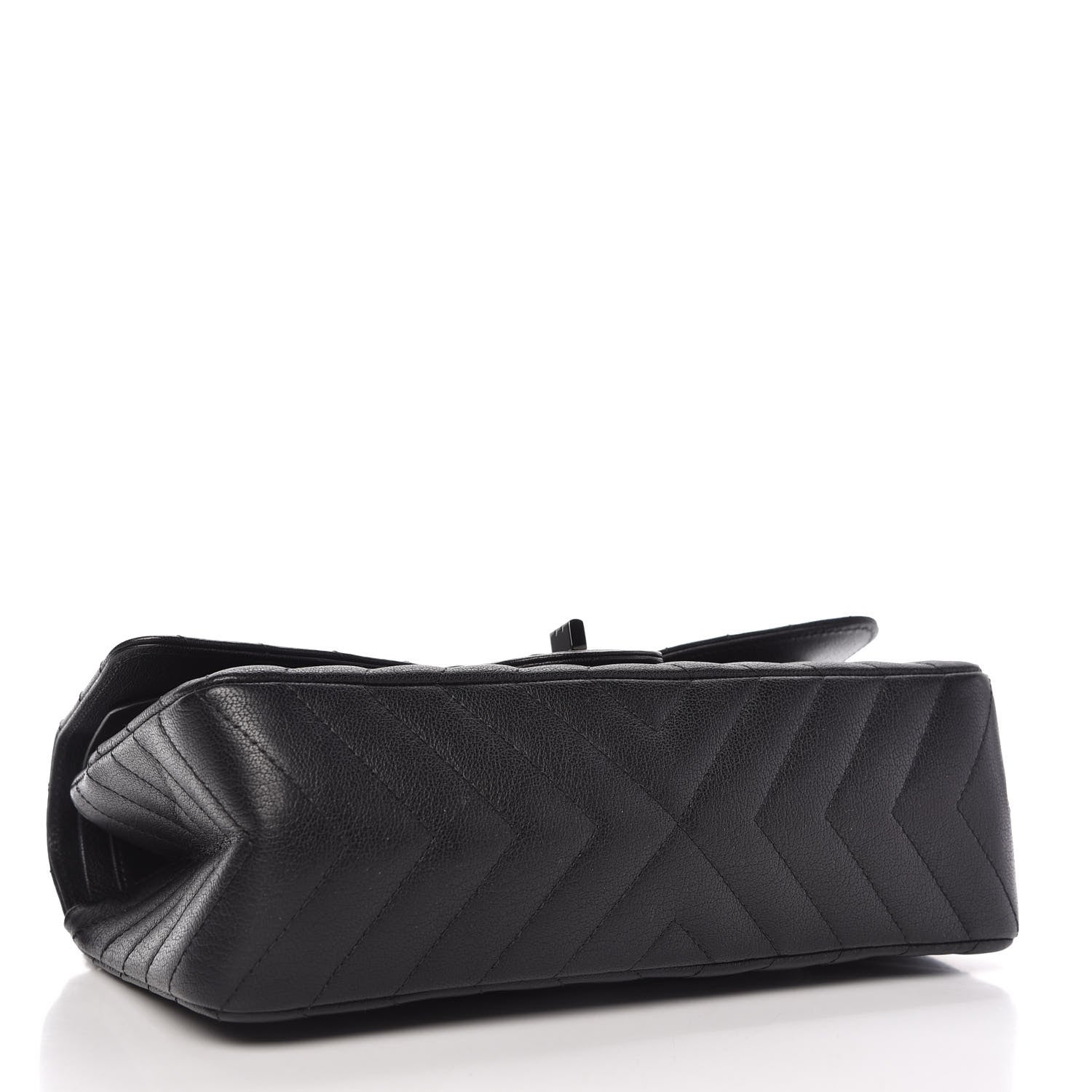 Chanel Sheepskin Chevron Quilted 2.55 Reissue 225 Double Flap So Black 5 of 12