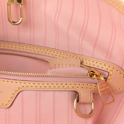 Louis Vuitton Damier Azur Delightful MM Rose Ballerine 8 of 12
