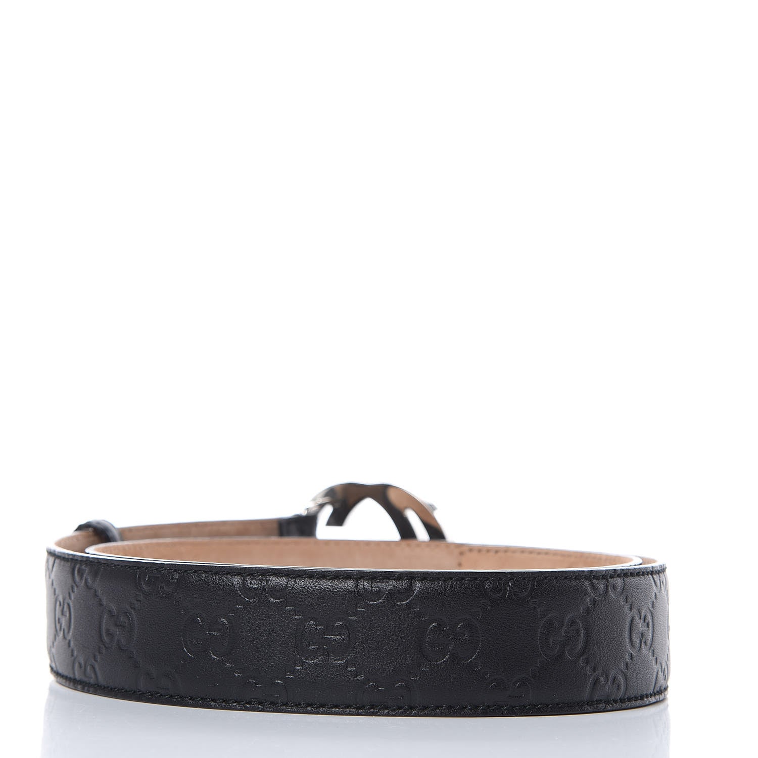 Gucci Guccissima Interlocking G Belt 95 38 Black 3 of 8