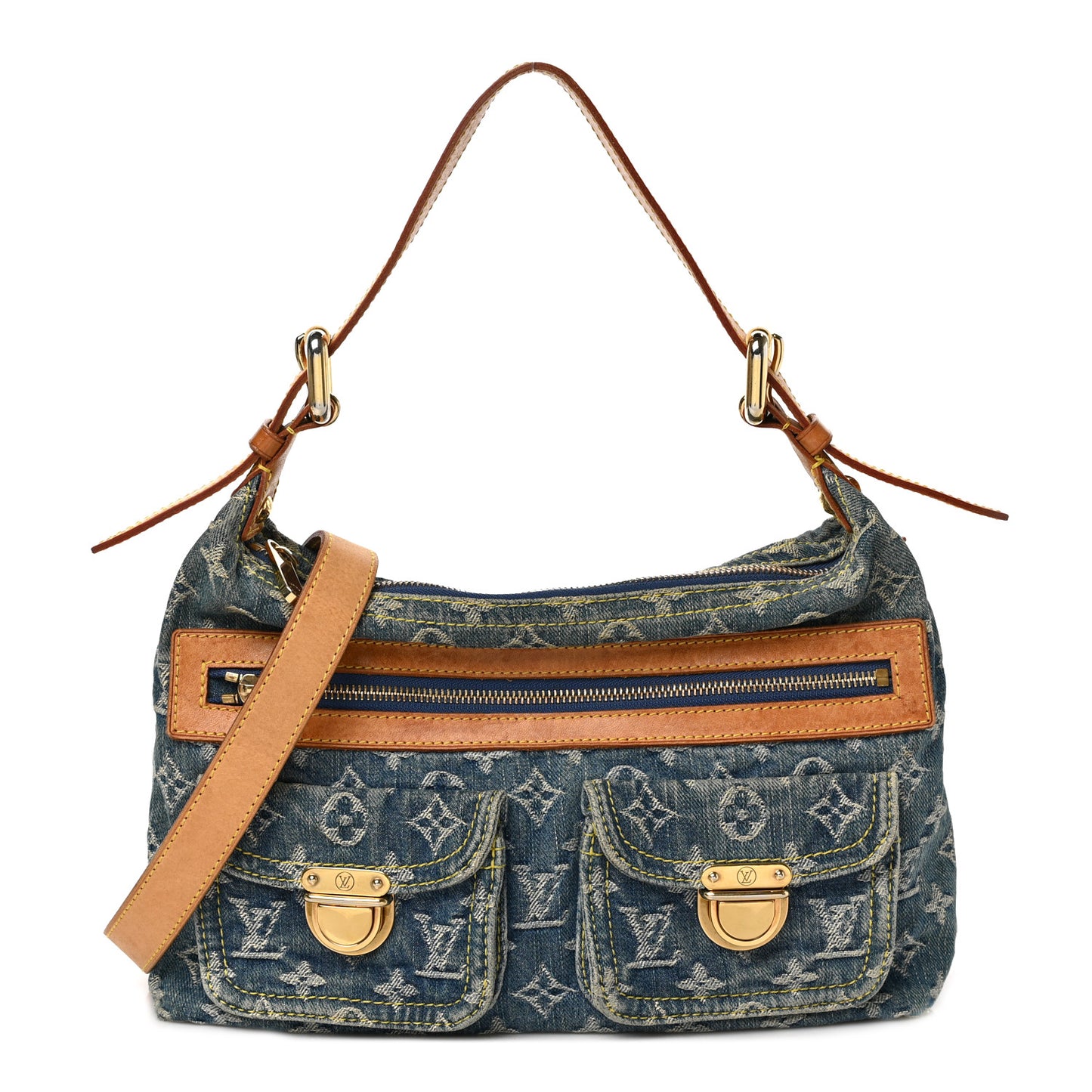 Monogram Denim Baggy PM Blue