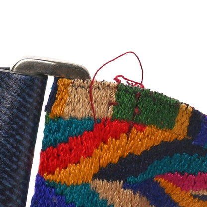 Valentino Garavani Denim Medium Guitar Strap Rockstud Rolling Flap Saddle Bag 10 of 11