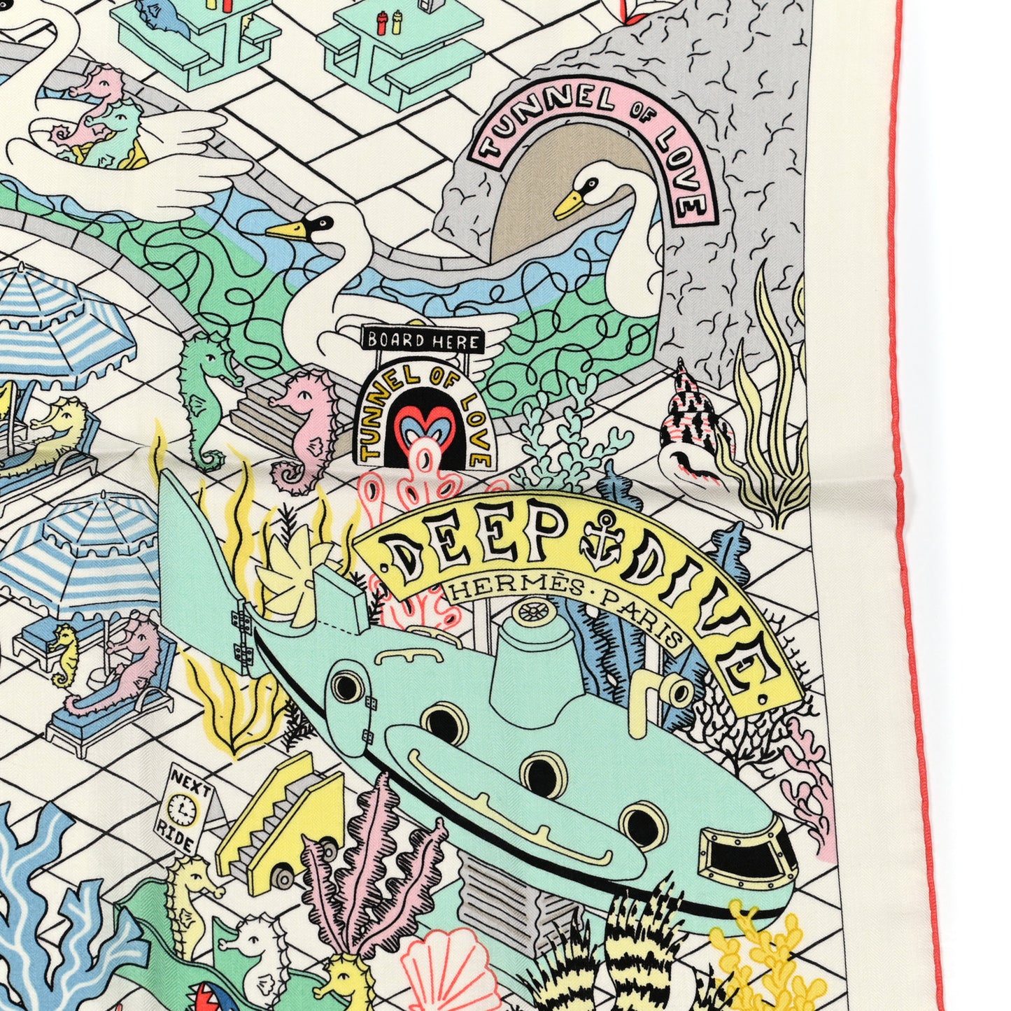 Cashmere Silk Splash Park Shawl 140 White Jaune Multicolor