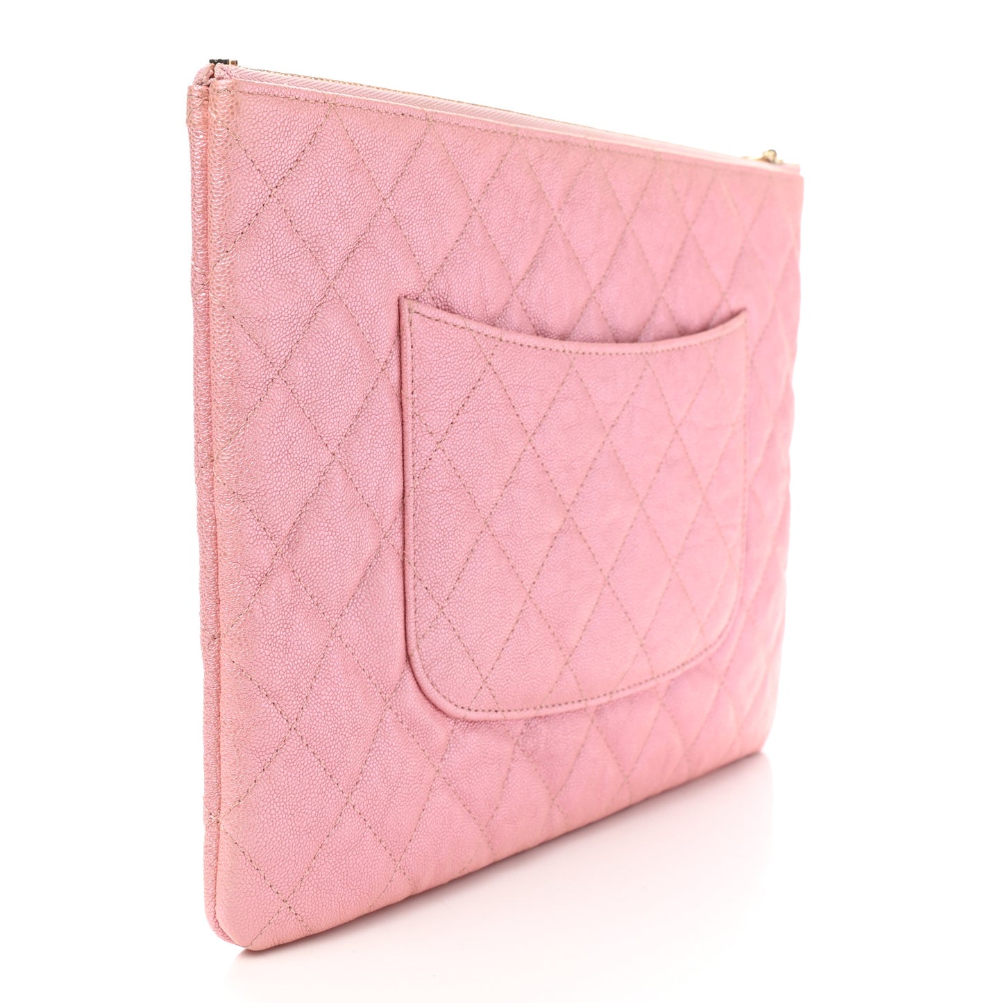 Iridescent Caviar Medium Night by the C Pouch Clutch Rose Pink