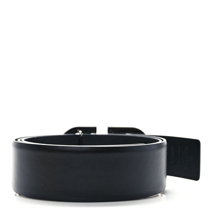 Valentino Garavani Glossy Calfskin Monochrome VLogo Belt 90 36 Black 2 of 4