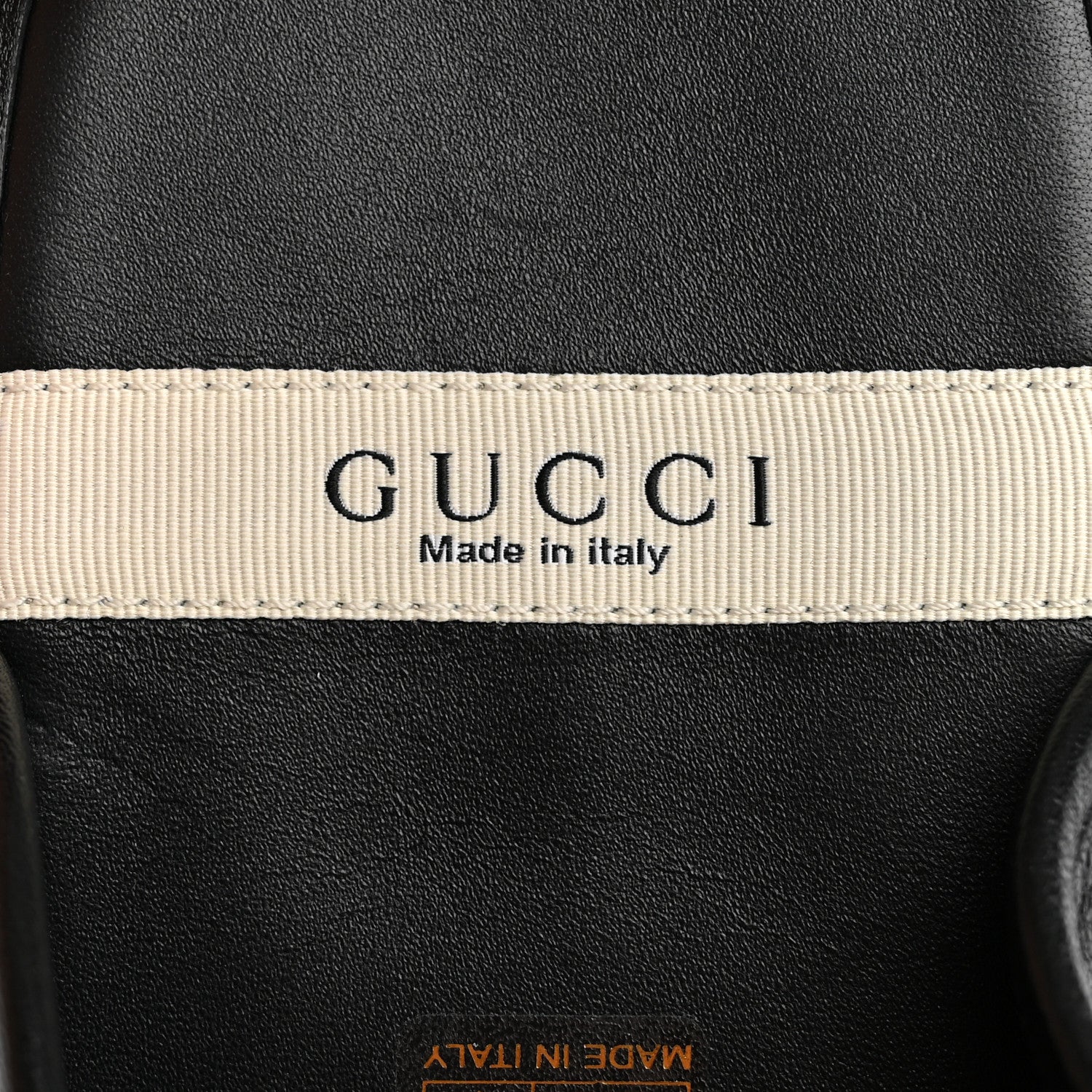 Gucci Goatskin Mens Horsebit Lug Sole Slippers 9 Black 8 of 11