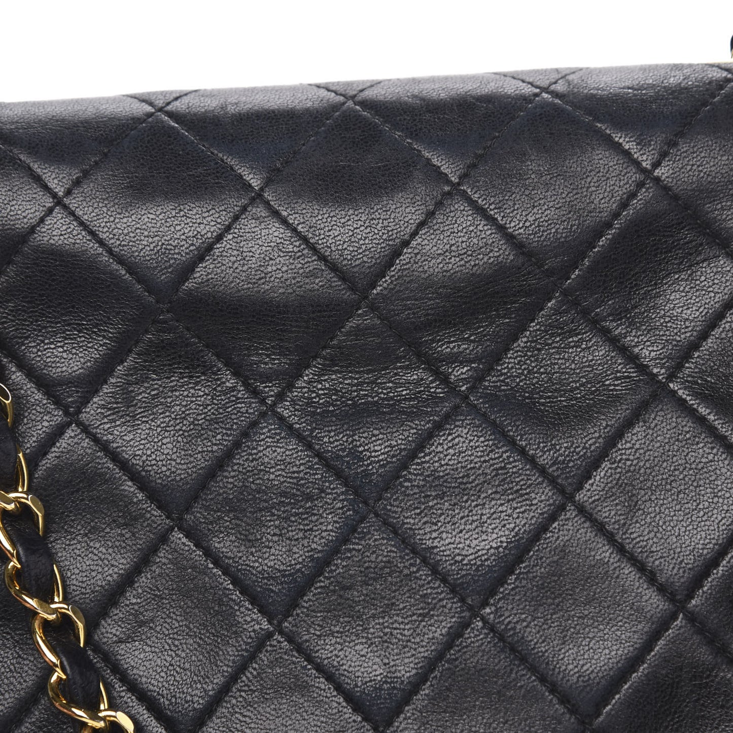 Lambskin Quilted Mini Square Flap Bag Black