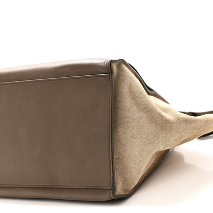Celine Smooth Calfskin Suede Medium Tri-Color Trapeze Olive 9 of 9