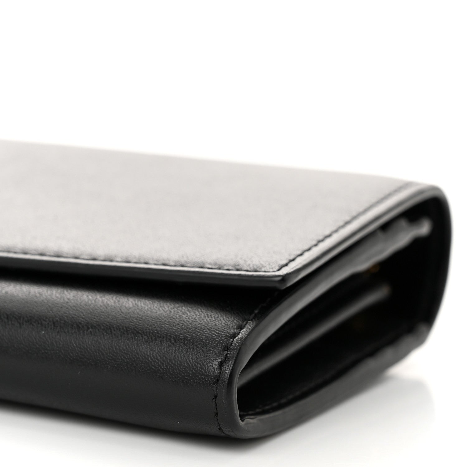 Fendi Vitello Liberty Century Lucido By The Way Continental Wallet On Chain Black 10 of 11