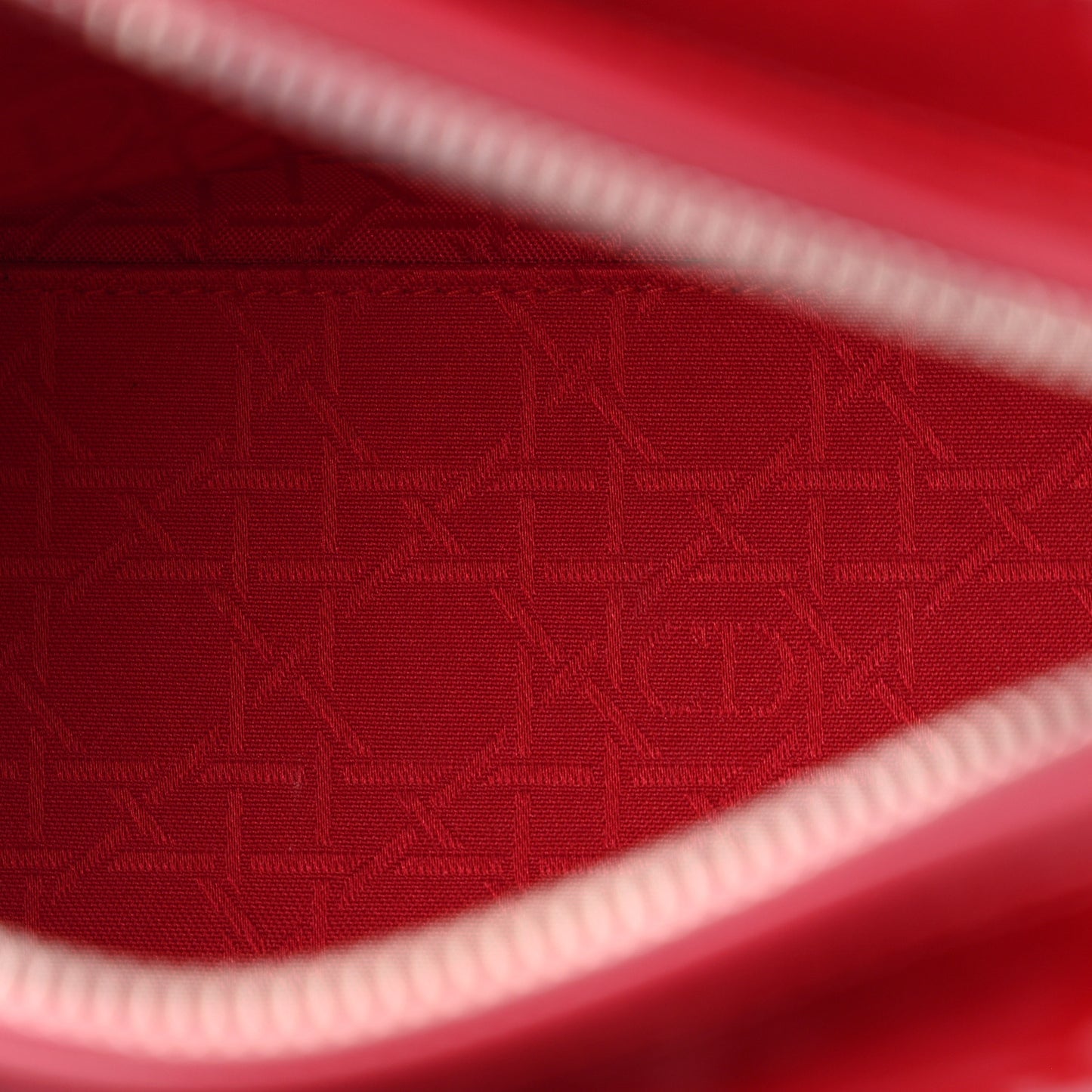 Patent Cannage Medium Lady Dior Red