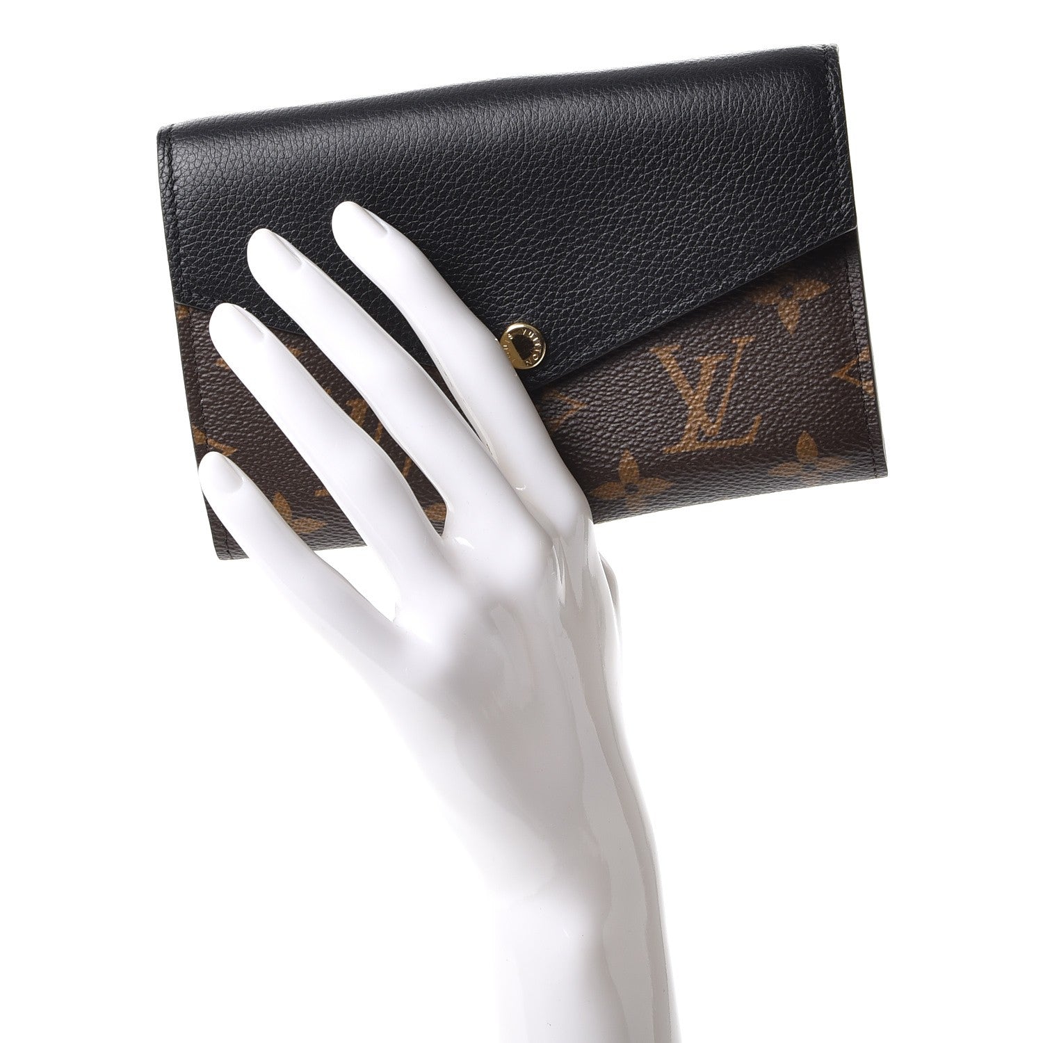 Louis Vuitton Monogram Pallas Compact Wallet Black 2 of 9