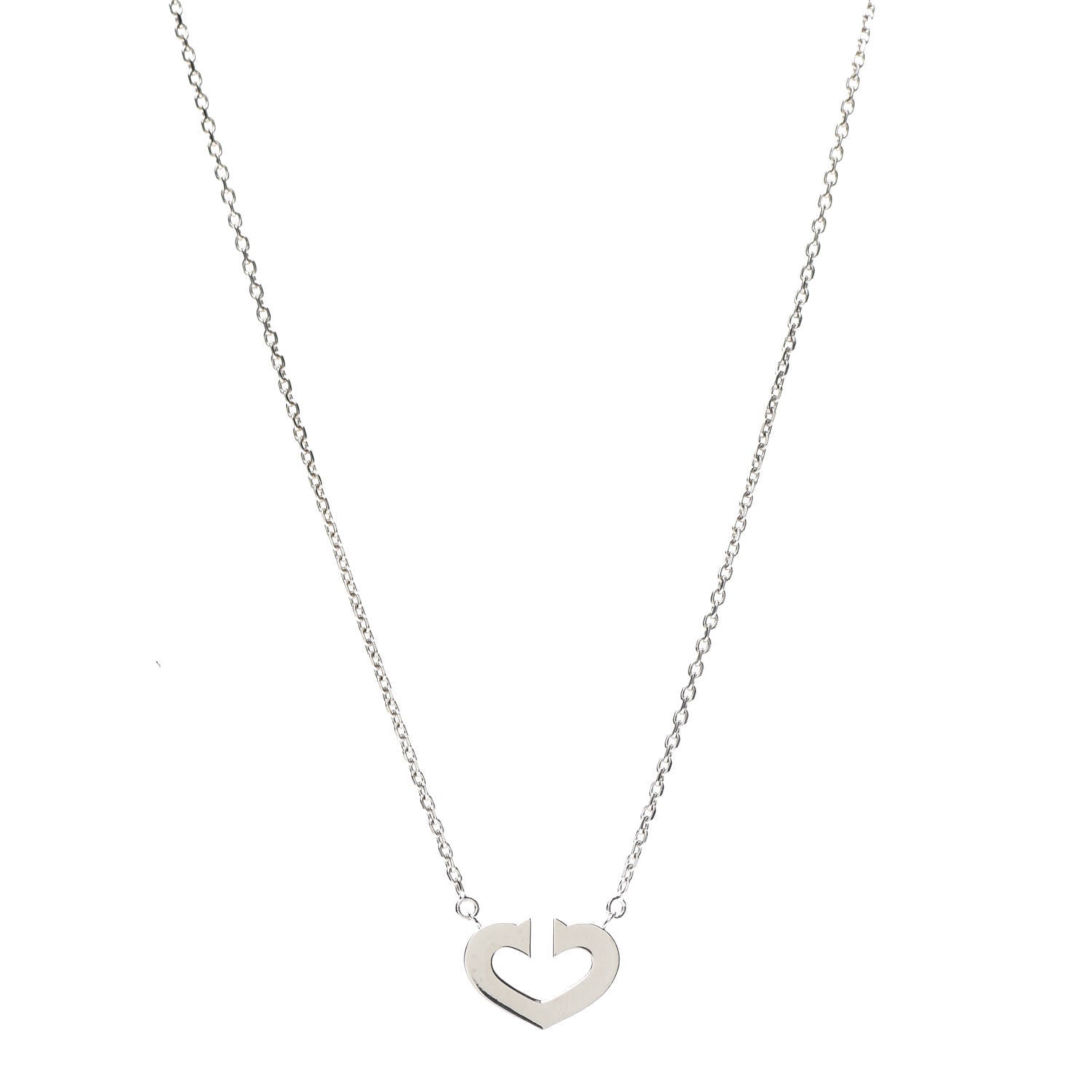 Cartier 18K White Gold Medium Hearts and Symbols Necklace 1 of 6
