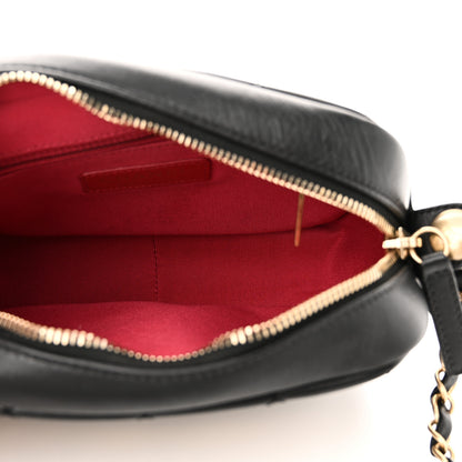 Chanel Calfskin Quilted Enchained Camera Case Bag Black 5 of 10