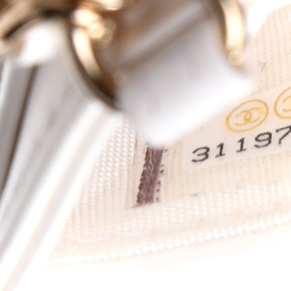 Chanel Lambskin Quilted My Chanel Lady Card Holder On Chain White 7 of 8