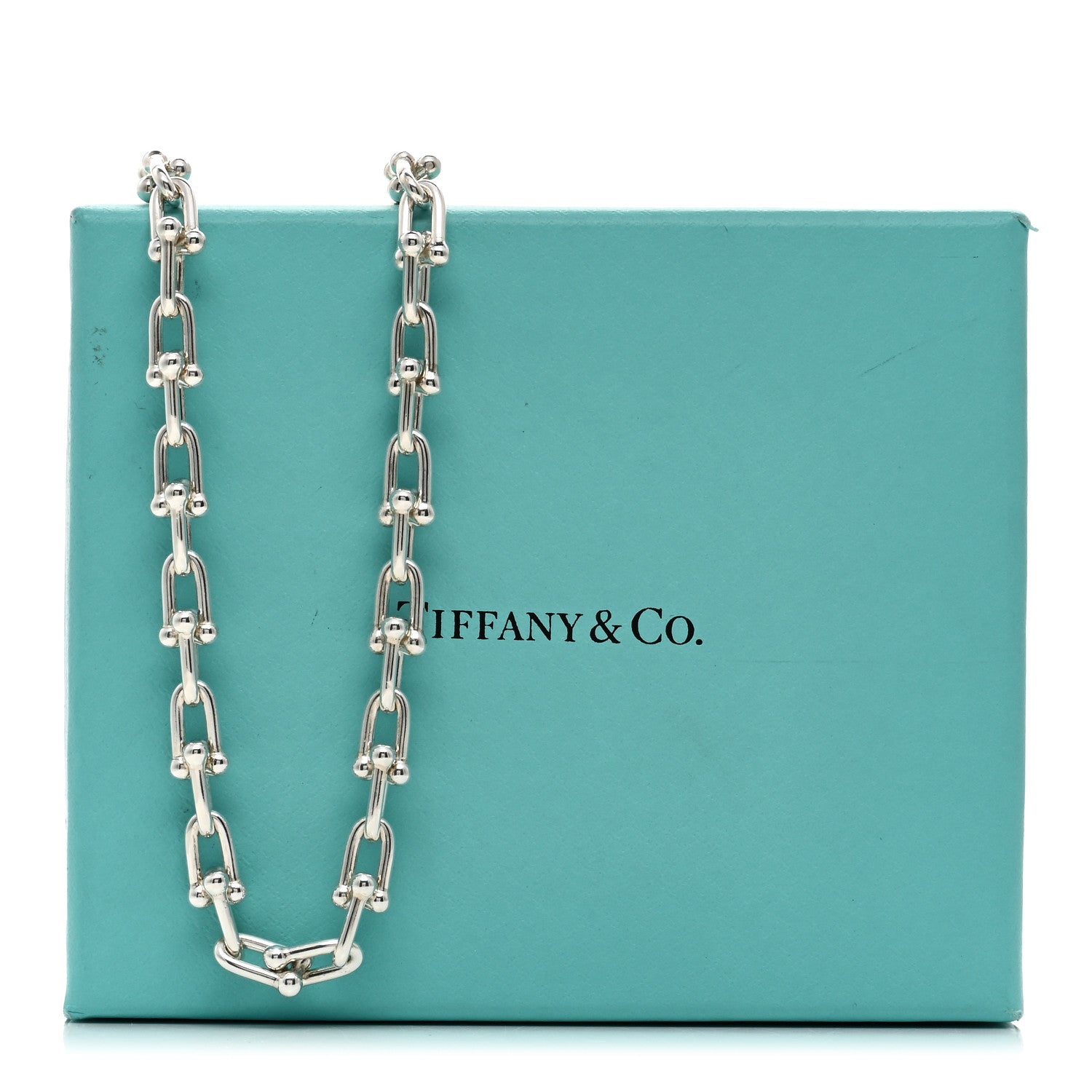 Tiffany Sterling Silver Medium HardWear Link Necklace 1494662