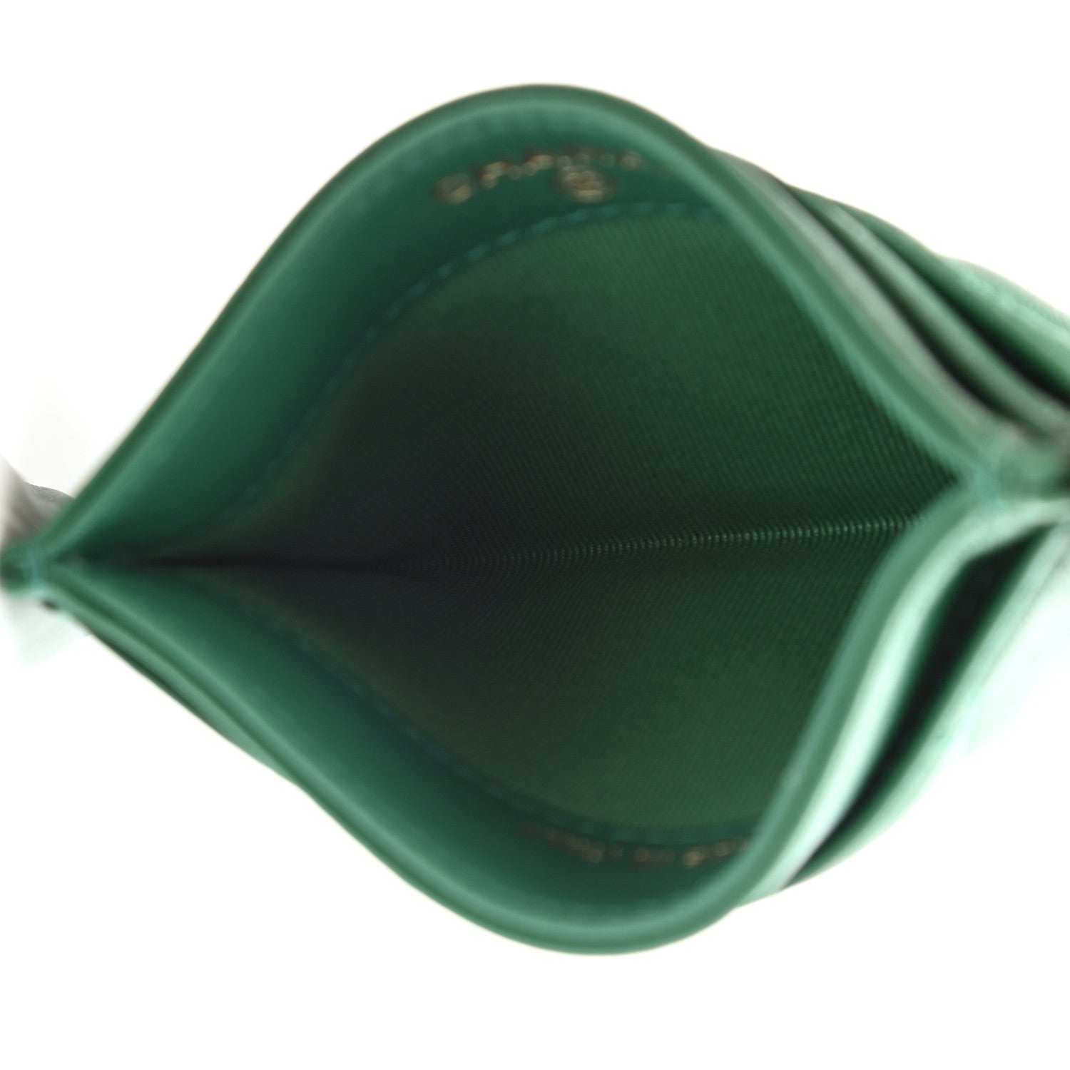 Chanel Lambskin Quilted Card Holder Green 5 of 9