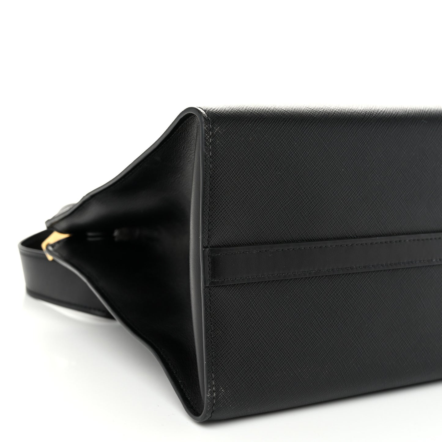 Saffiano City Calfskin Small Paradigme Bag Black