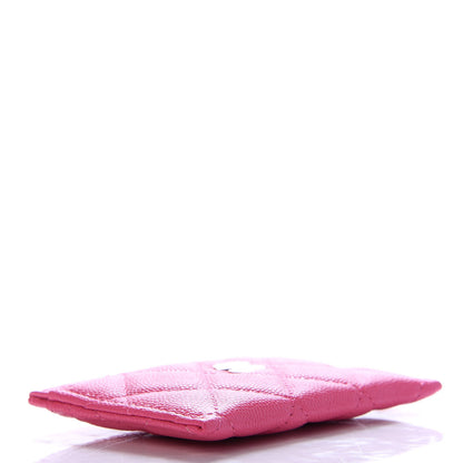 Chanel Caviar Quilted Card Holder Dark Pink 4 of 9