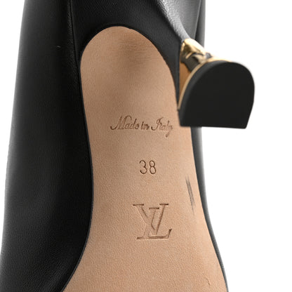 Louis Vuitton Calfskin Sparkle Pumps 38 Black 7 of 10