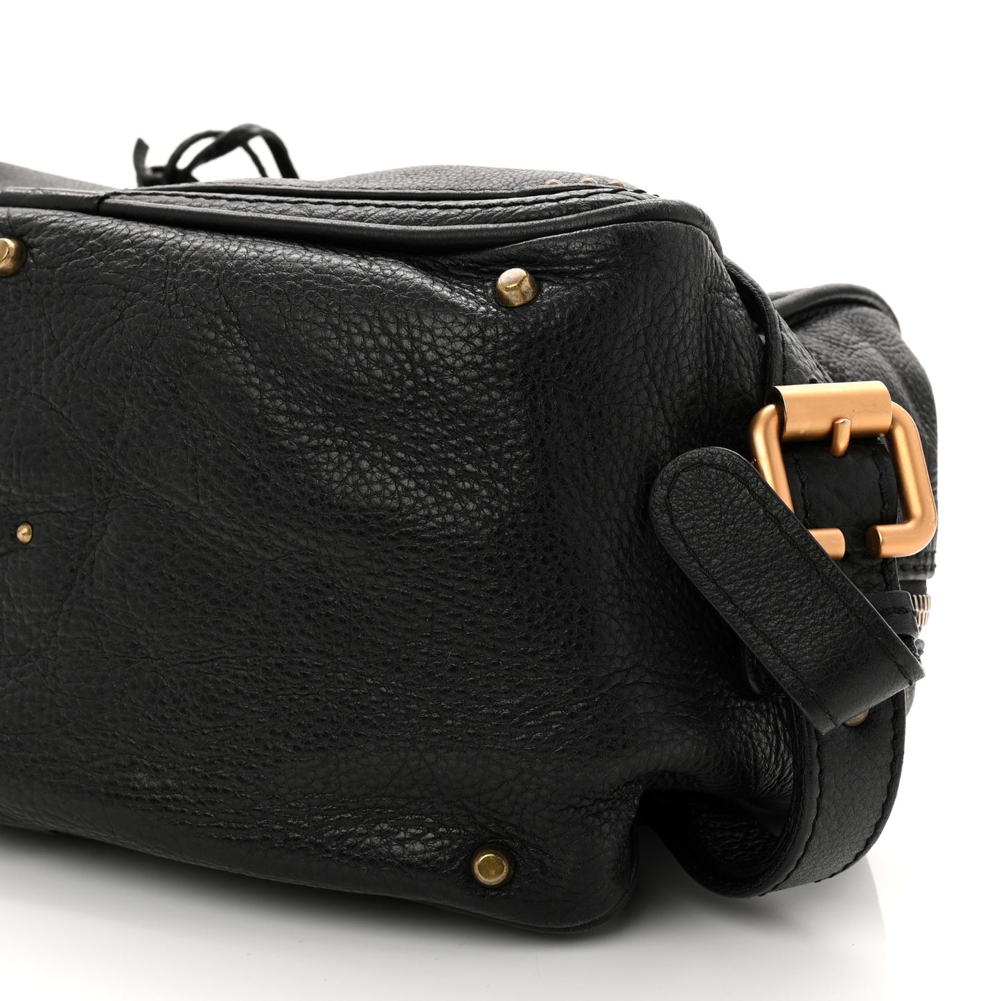 Calfskin Medium Paddington Satchel Black