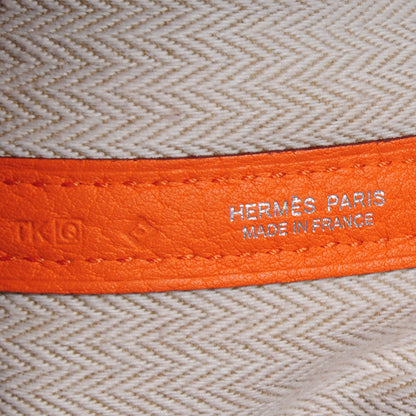 Hermes Veau Negonda Garden Party Tote MM 36 Orange 6 of 7