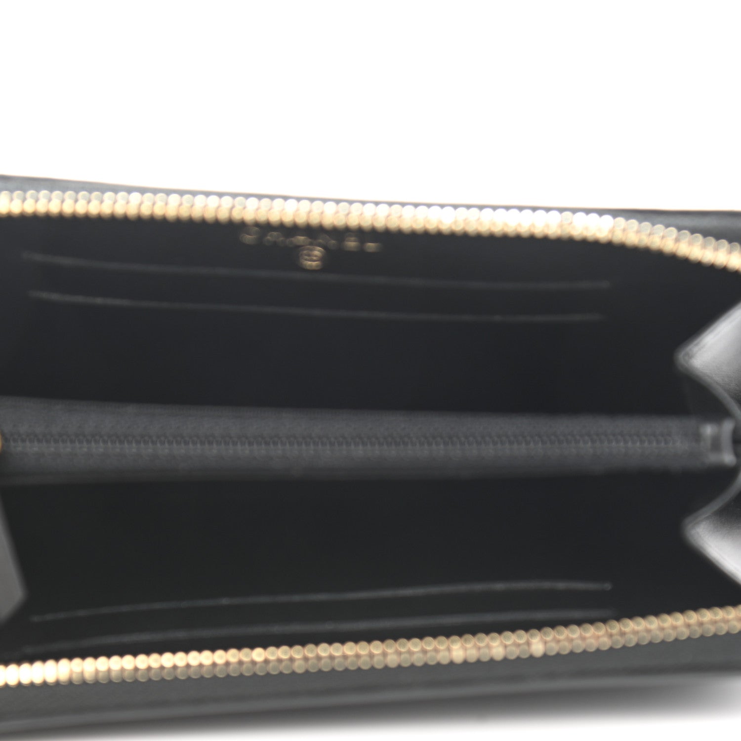 Chanel Caviar Quilted Medium Filigree Zip Around Wallet Black 5 of 9