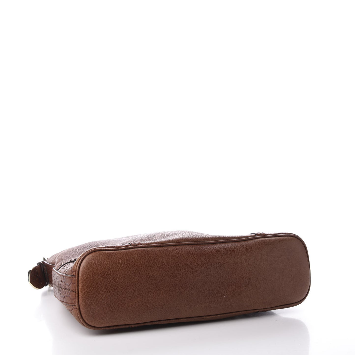 Pebbled Calfskin Guccissima Trim Medium Signoria Hobo Brown