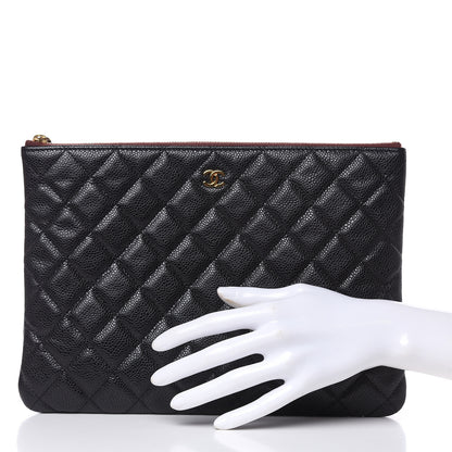 Chanel Caviar Quilted Medium Cosmetic Case Black 2 of 7