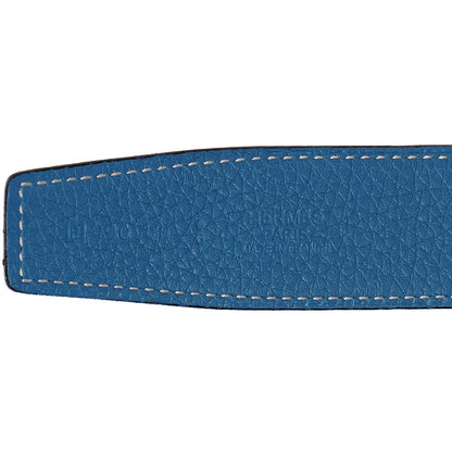 Hermes Togo Box 32mm H Belt 90 Blue Jean Noir 14 of 18