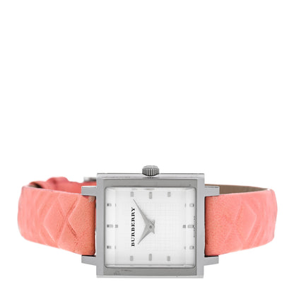 Burberry Stainless Steel Calfskin 24mm Quartz Watch Pink BU2001 2 of 4