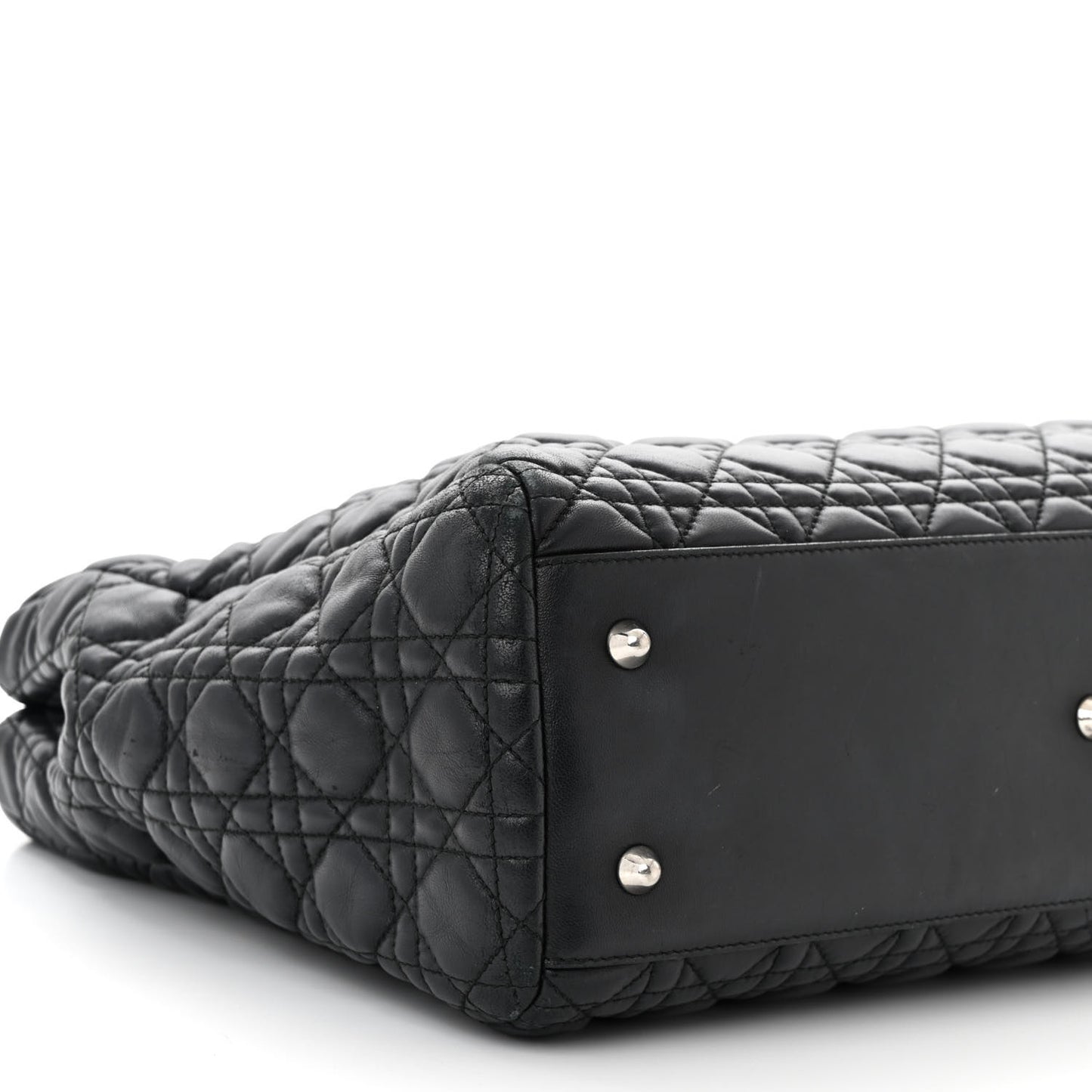 Lambskin Cannage Medium Dior Soft Shopping Tote Black