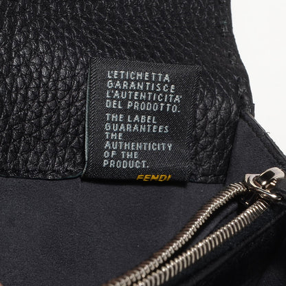 Fendi Cuoio Romano Selleria Peekaboo Continental Wallet Black 9 of 10