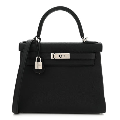 Hermes Togo Kelly Retourne 28 Black 1 of 11