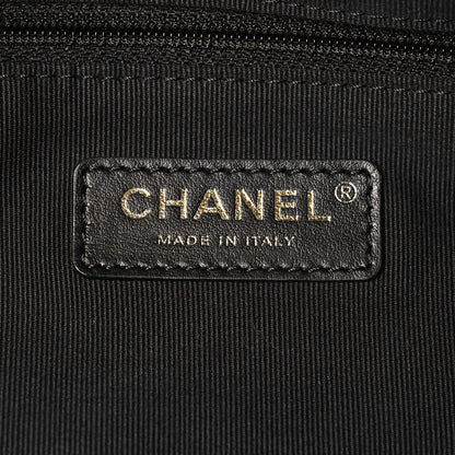 Chanel Nylon Grosgrain Quilted Lifestyle Shopping Tote Black 7 of 11