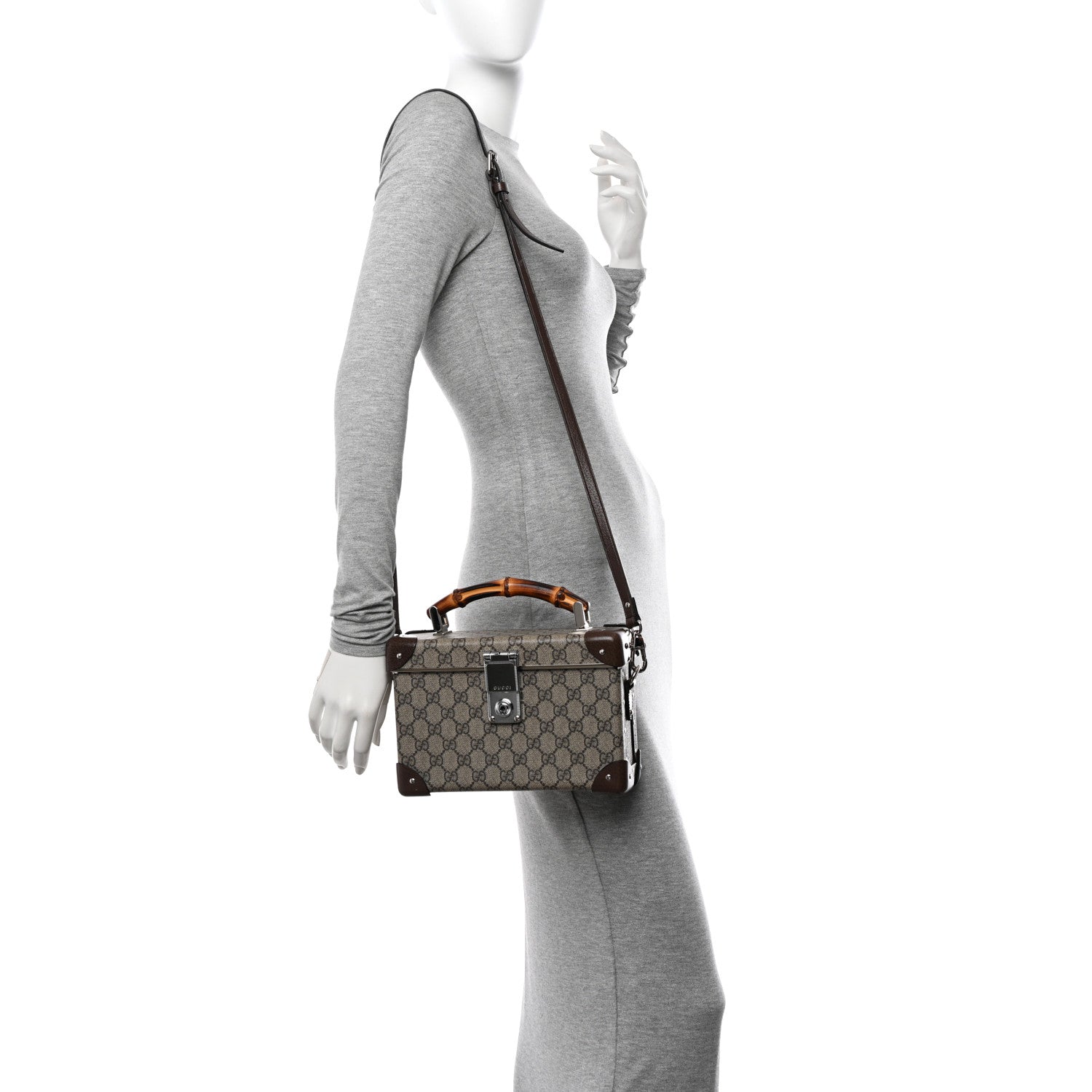Gucci GG Supreme Monogram Globe-Trotter Beauty Case Brown 2 of 12
