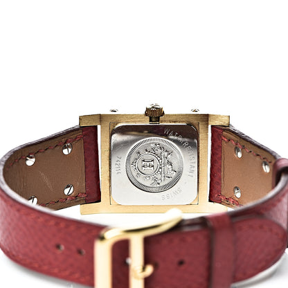 Hermes Stainless Steel Courchevel 23mm Medor Quartz Watch Rouge 5 of 9