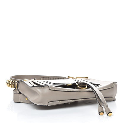 Chloe Shiny Calfskin Small Marcie Saddle Shoulder Bag Motty Grey 4 of 10