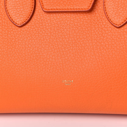 Celine Grained Calfskin Small Tie Knot Tote Bright Orange 8 of 10